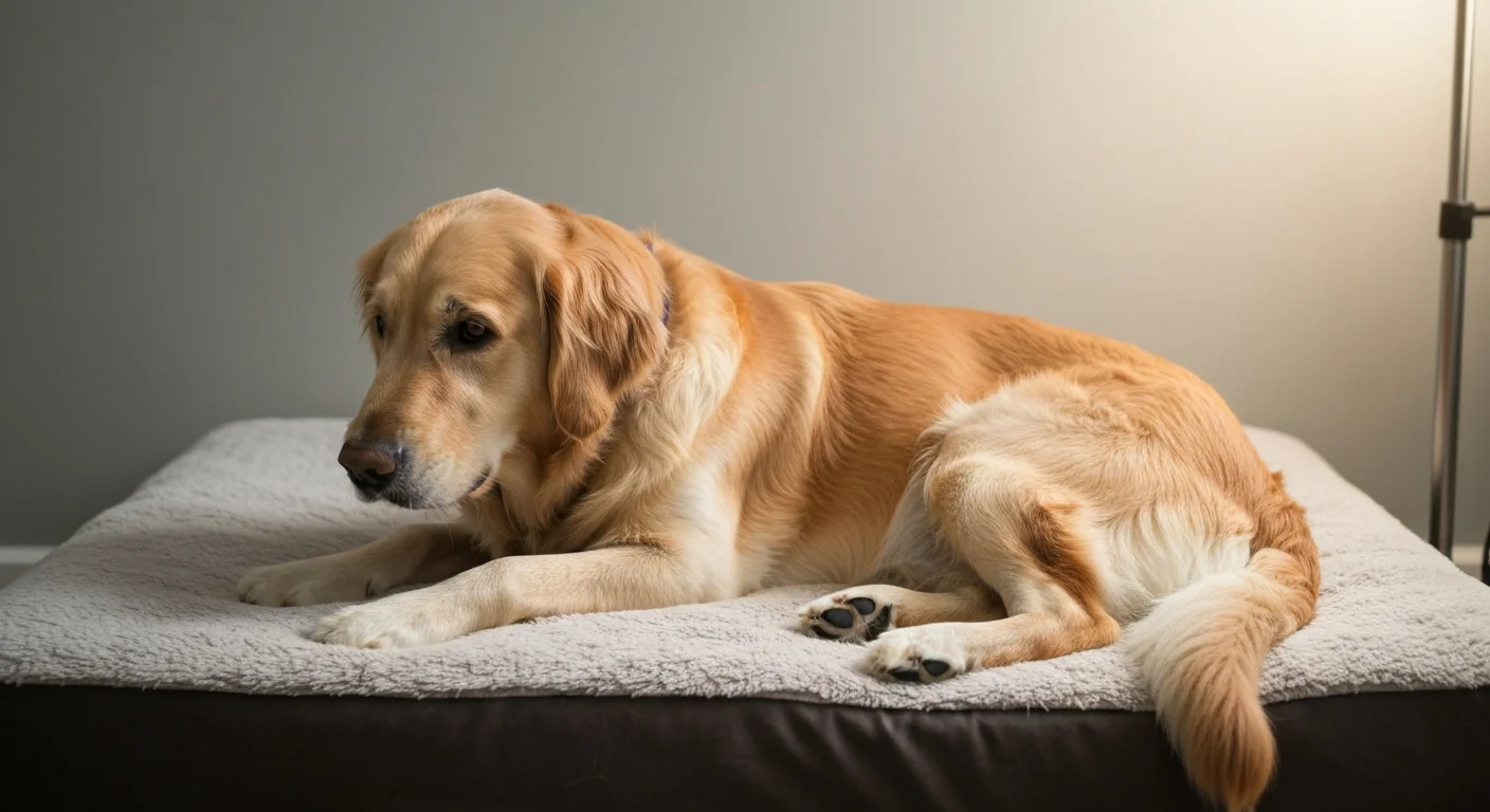 Dog resting during recovery