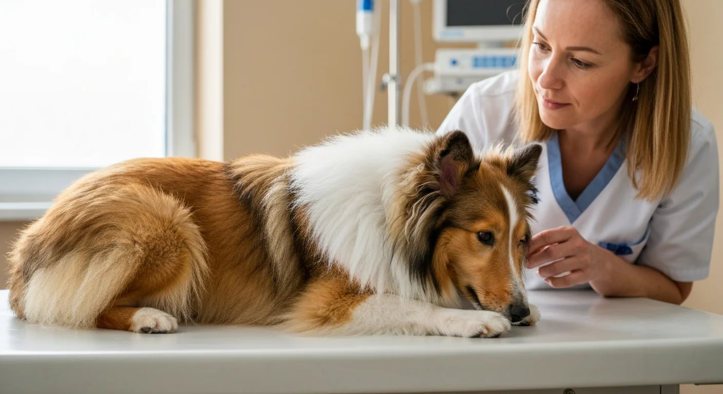 Shetland Sheepdog at neurological consultation